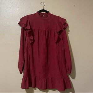 Long sleeved ruffled dress